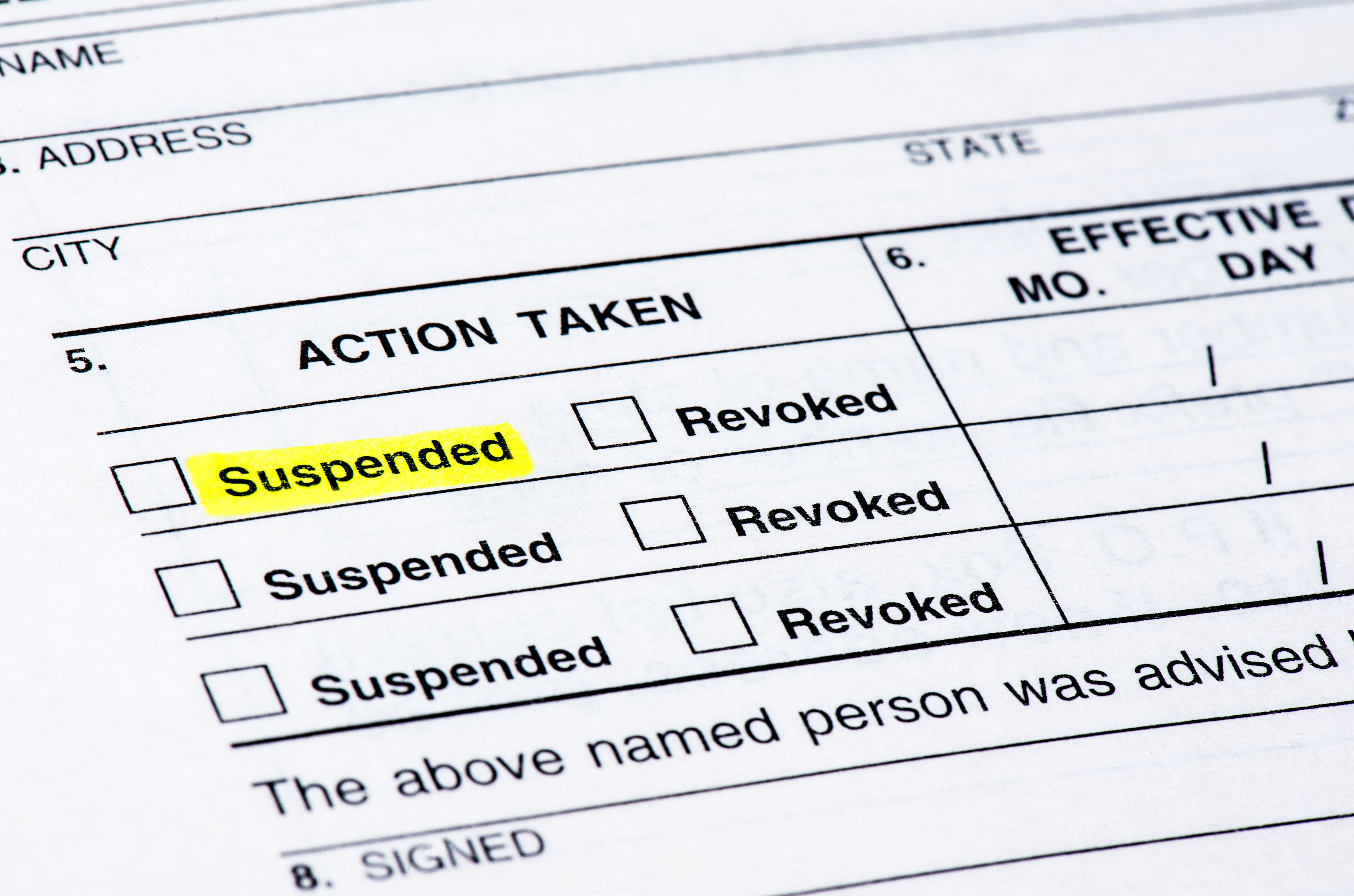 License Suspension vs. Revocation in New York